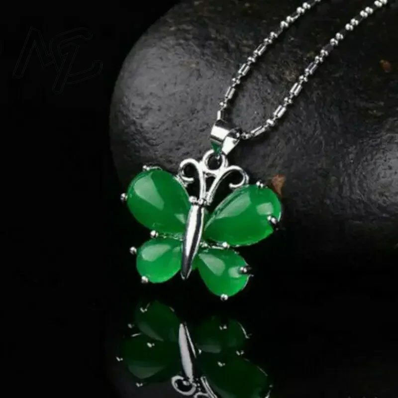 S925 Silver Green Jade Butterf - огляд і ціна Women Fashion Jewellery