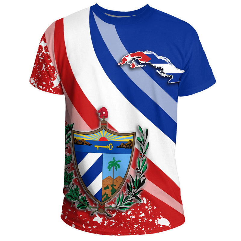 Cuba Flag Map 3D Print T Shirt - огляд і ціна Women'S Fashion Guide