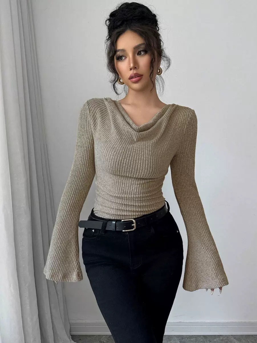 Women Blouse Off Shoulder Cowl - огляд і ціна Women Fashion Blouse