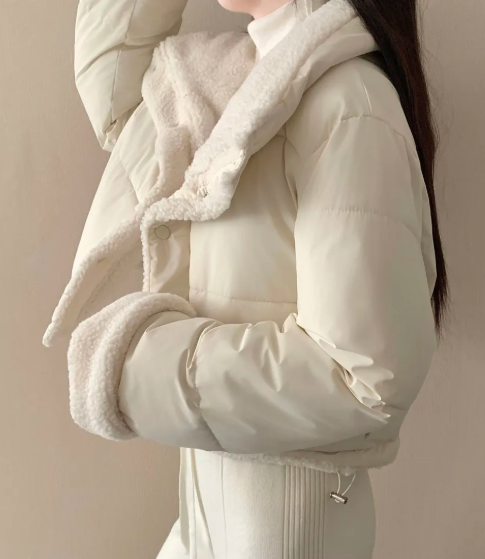 Women Sherpa Collar Puffer Jac - огляд і ціна Sherpa Coat Women
