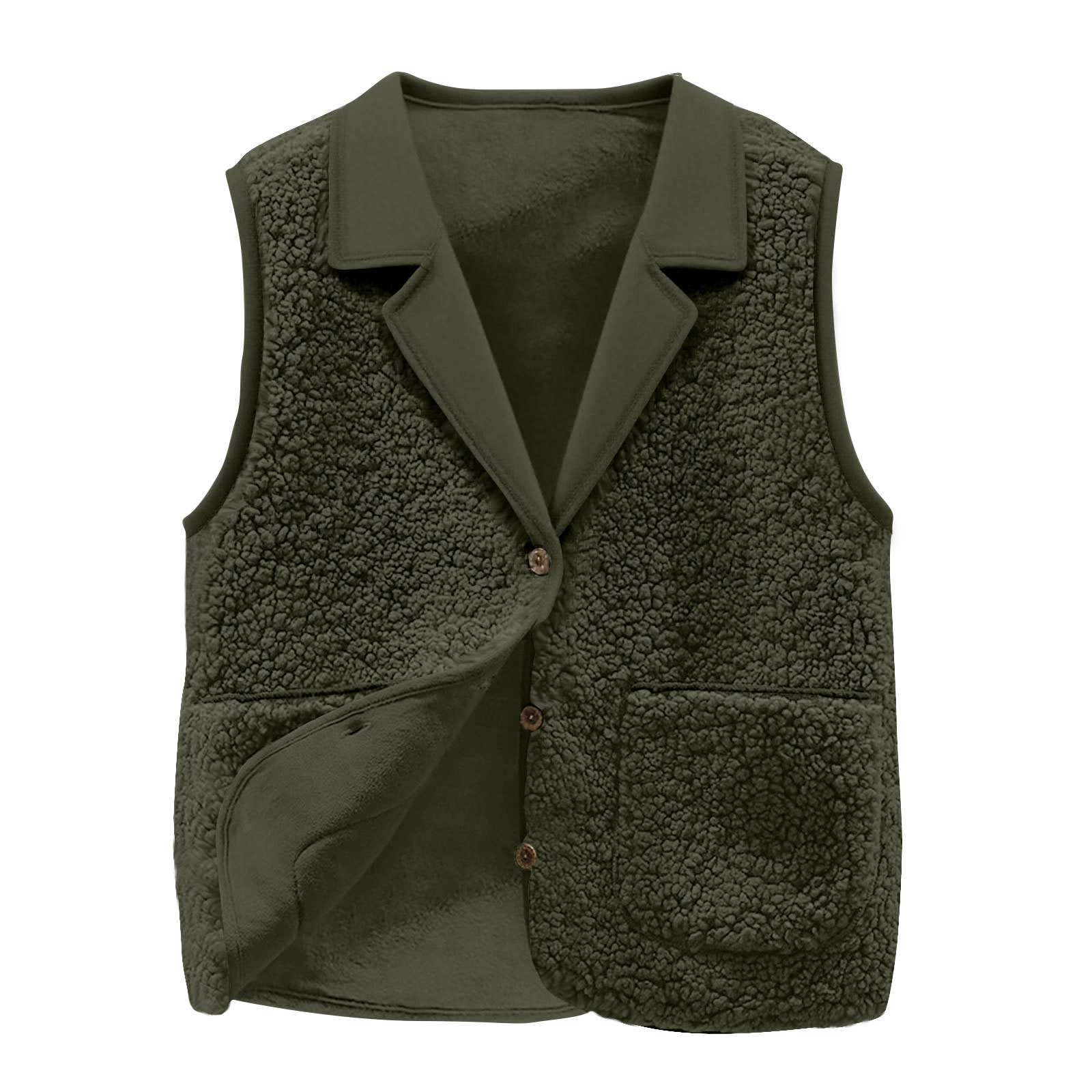 Women's Sherpa Fleece Vest, La - огляд і ціна Sherpa Coat Women