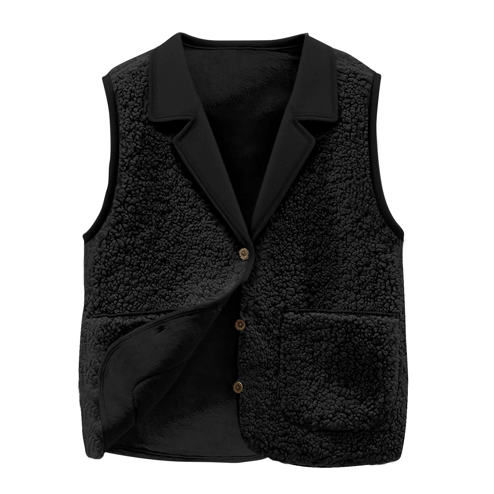 Women's Sherpa Fleece Vest, La - огляд і ціна Sherpa Coat Women