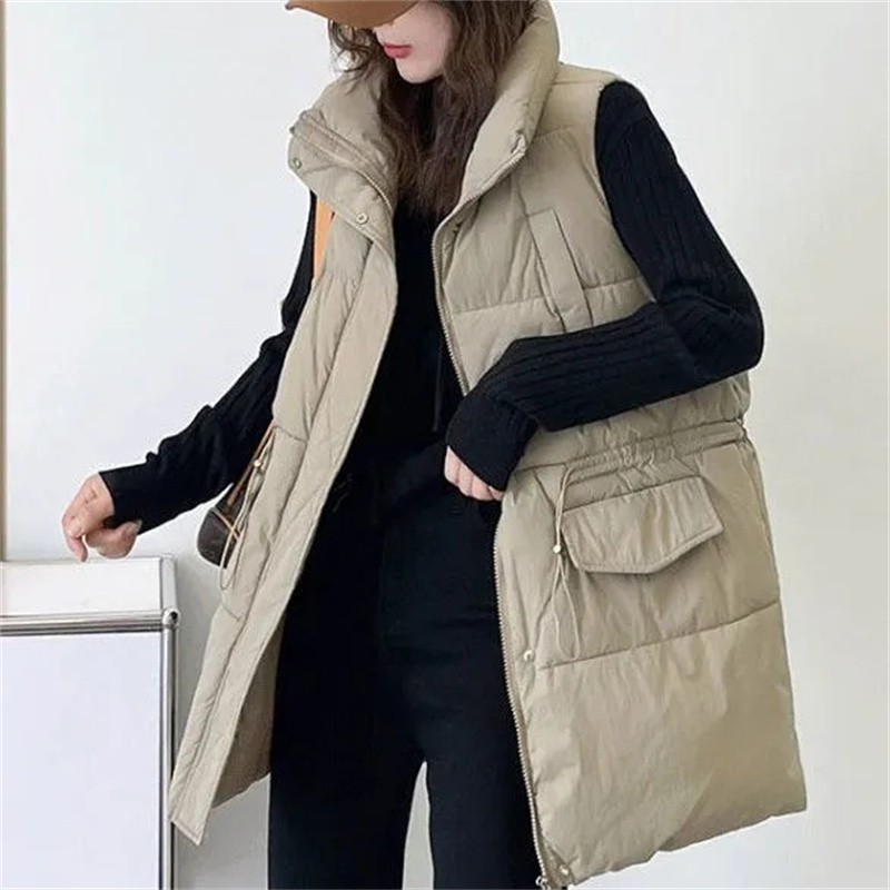 2025 New Women's Medium-length - огляд і ціна Puffer Vest Fashion Women