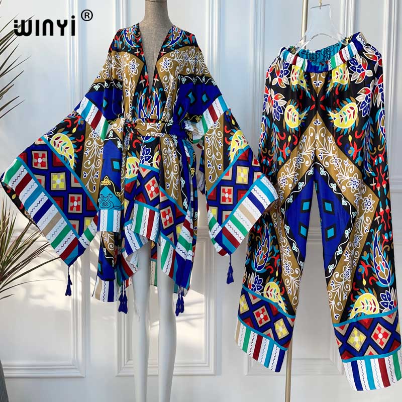 WINYI two-piece suit kimono st - огляд і ціна Women'S Fashion Kimono