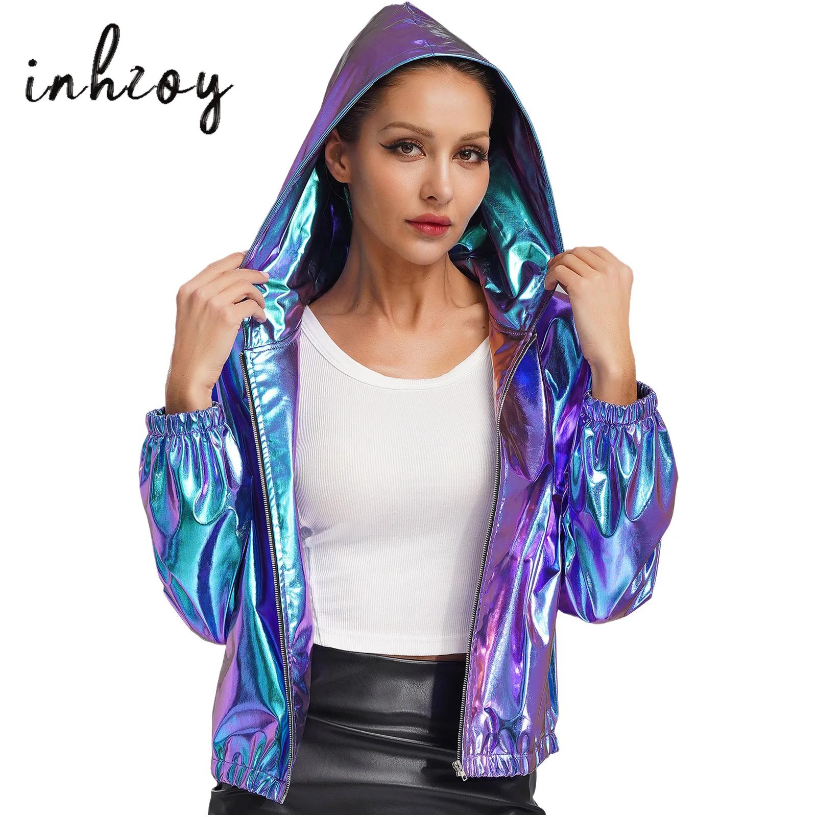 Women Holographic Bomber Jacke - огляд і ціна Women'S Fashion Bomber Jacket