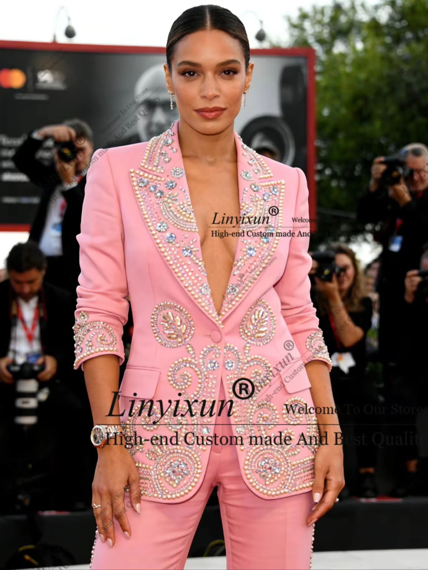 Shiny Crystals Rhinestone Wome - огляд і ціна Women'S Fashion Blazer