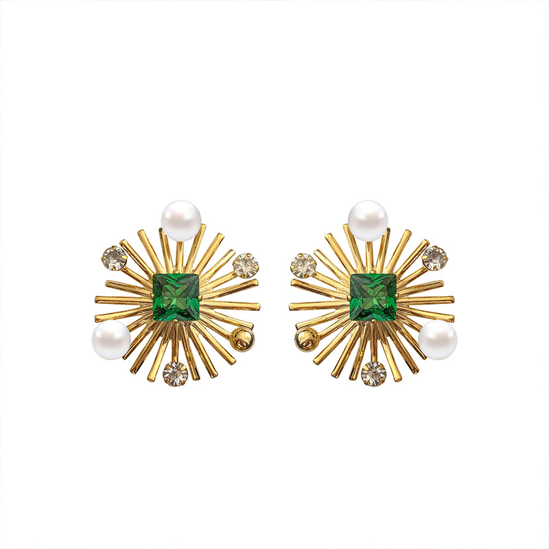 Sunflower Crystal Stud Earring - огляд і ціна Women Fashion Nz